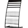 Newspaper & Magazine Display Stand with Brochure Holder for Office Organization and Storage