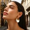 1 Paar Damenohrringe Imitationsperlen Inlay Hängeohrringe mit Ohrbügel Tägliches Tragen Party Tanz Schmuck Geschenk
