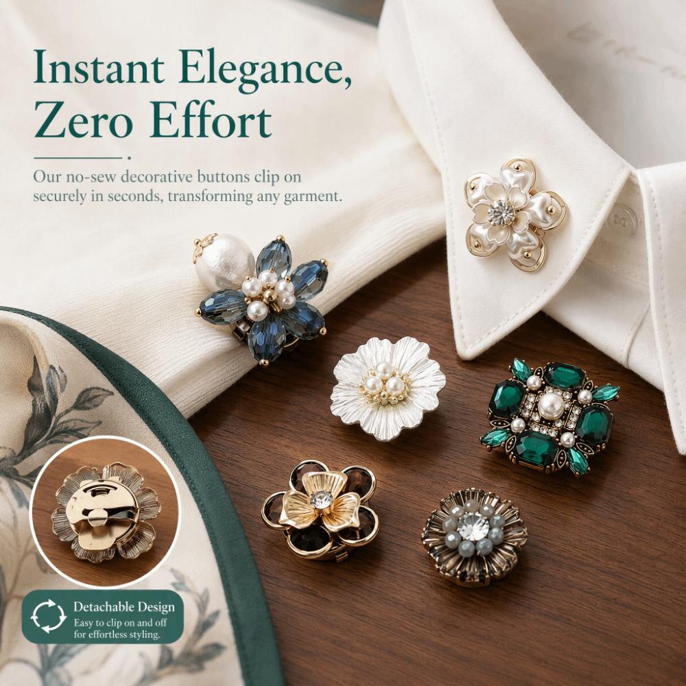 No Sew Detachable Decorative Buttons Decorative Shirt Buttons  Sweaters, Dresses, Shawls