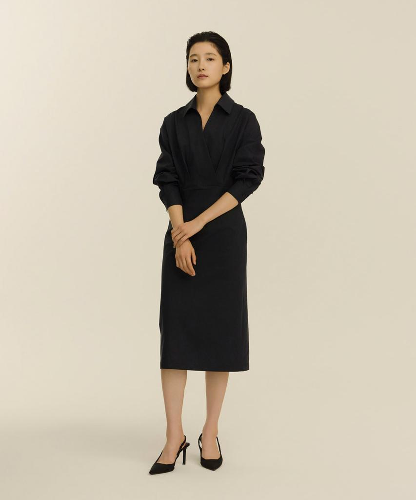 Nogseob High Waist Shirt Dress_Navy
