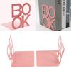 Book Support Organizer Metal Non Slip Heavy Duty L Shape Book Stopper for Shelf Cabinet