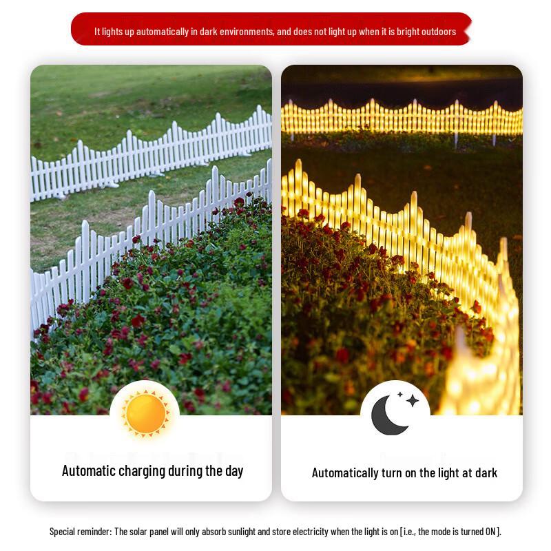 HEIXIE Solar Garden Fence Lights - 5 Pack