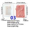 3D Flat Floral Pattern Relief Silicone Soap Mold DIY Lily Peony Floral Fragrance Soap Make Tool Silicone Mold