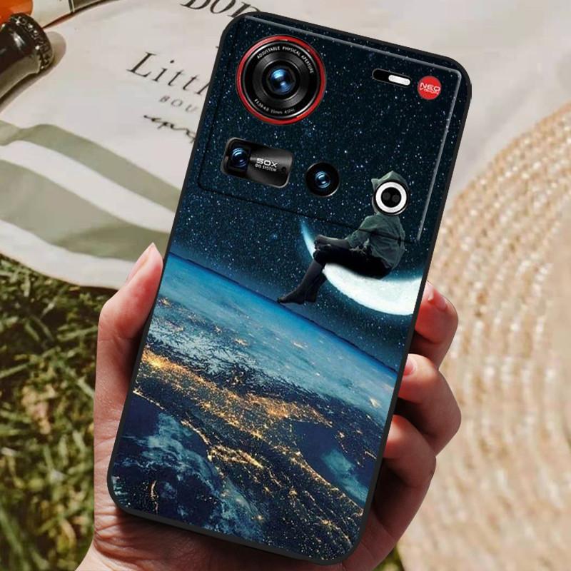 Pro pouzdro ZTE Nubia Z70 Ultra 5G 6,85'' Černé silikonové TPU měkký kryt telefonu pro Nubia Z70 Ultra Ochranné zadní kryty Z 70 Ultra