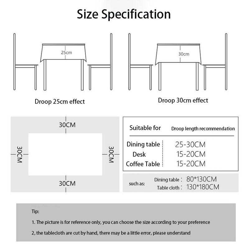 European Style PVC Waterproof Oil-proof Non-washable Anti-ironing Rectangular Table Cloth Table Mat Home Kitchen Sullpies
