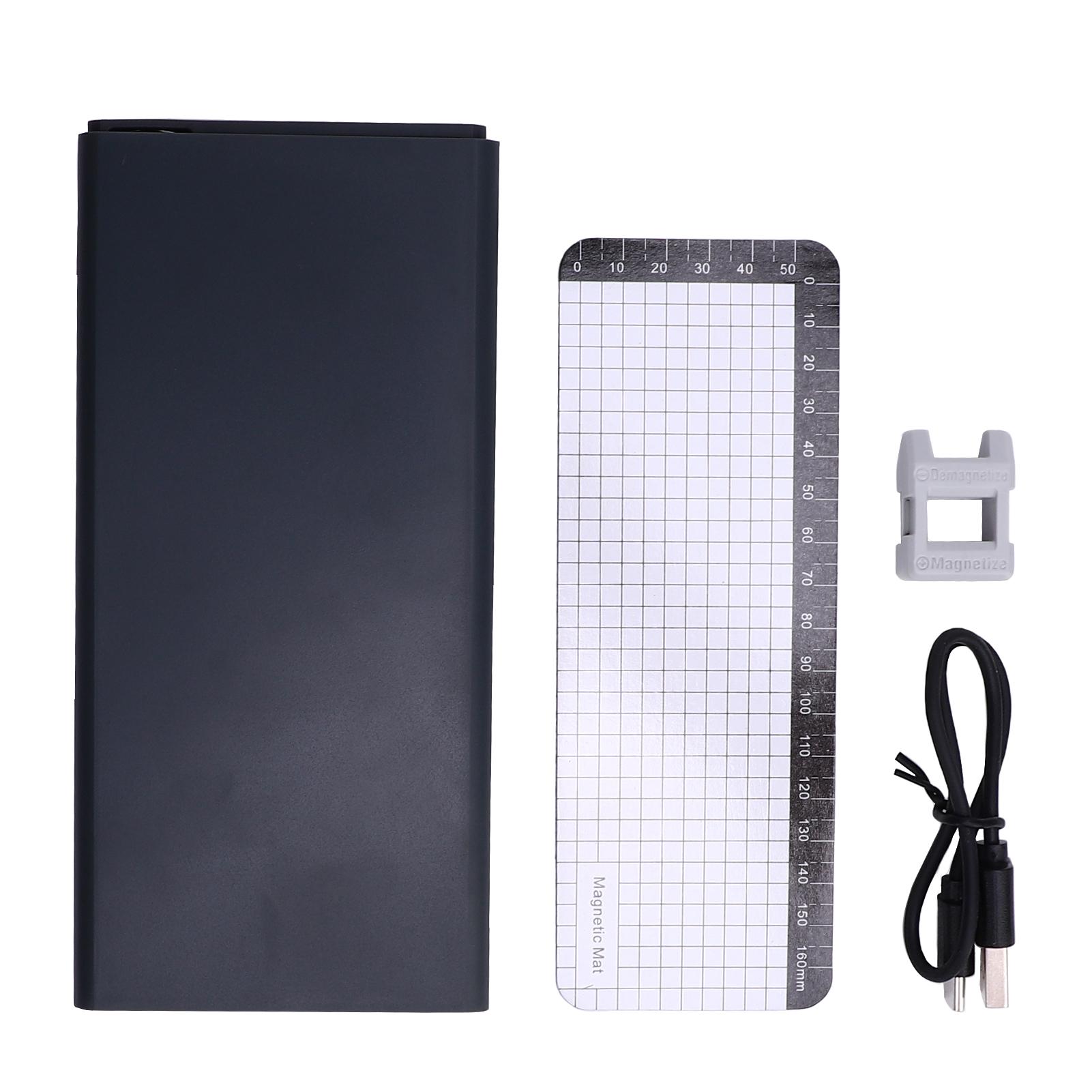 

Набор магнитных электрических отверток 76 в 1 со светодиодной подсветкой и цифровым дисплеем, беспроводной мини-набор инструментов для ремонта телефона, часов чёрный