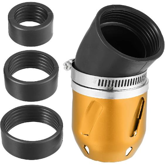 

Motorcycle Air Filter, 26/35/42/48mm ID 90x60mm Universal for Motorcycle ATV Durable Aluminum Alloy Gold Tone