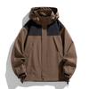 Spring and Autumn New Style Men's Korean Hooded Color Matching Stylish Jacket Tide Couple Loose Large Size Coat