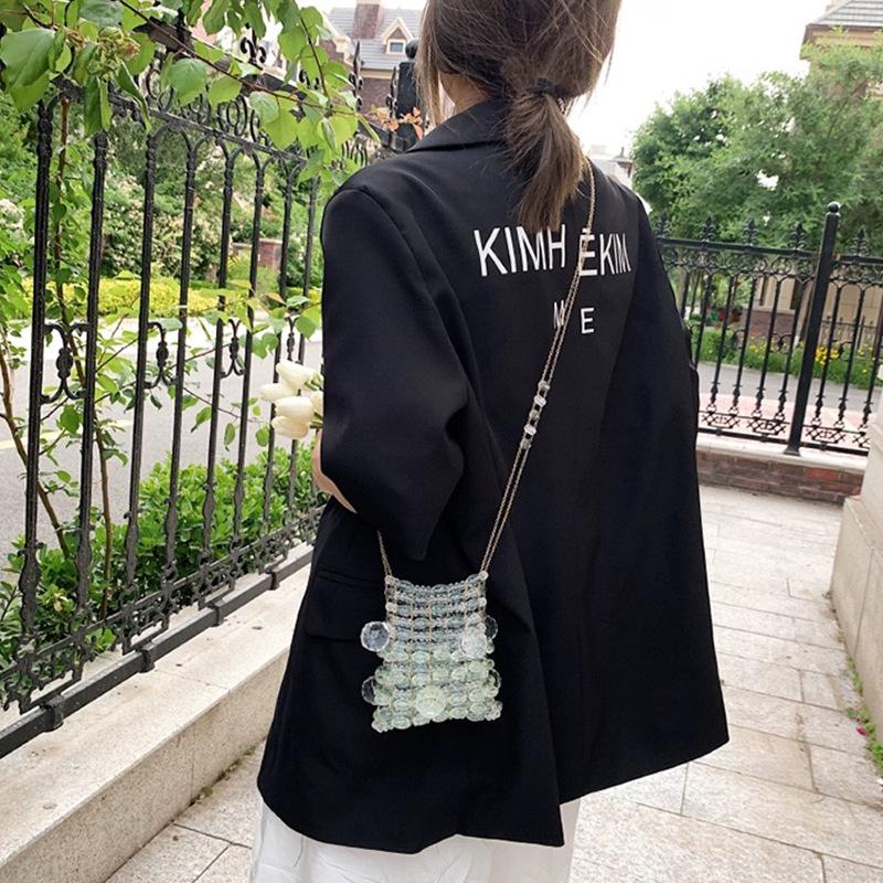 Handmade Mini Acrylic Crystal Beaded Crossbody Bag