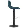 Bar Stool Set of 2 Blue Velvet