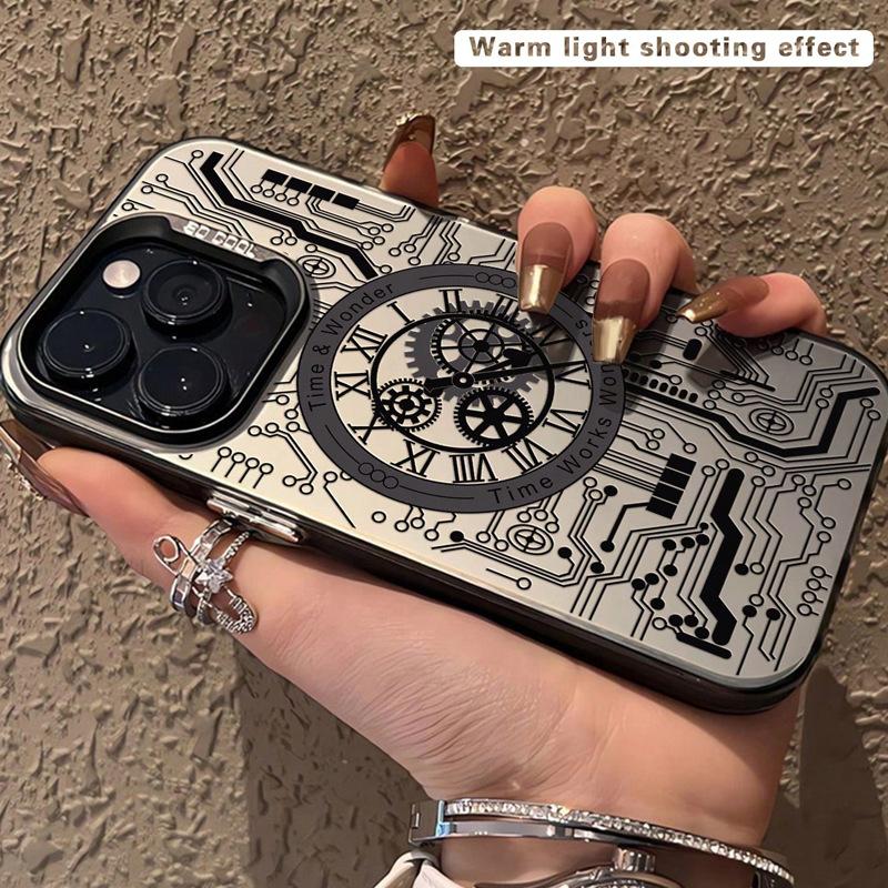 Watch mechanical heart graphic phone case for iPhone 16 15 14 13 12 11 x XR Xs SE2 SE 8 7 plus pro Max mini PC back cover