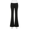 Slim Low Waist Casual Sweatpants For Women Solid Simple Basic Flared Pants Sports Jogging Trousers
