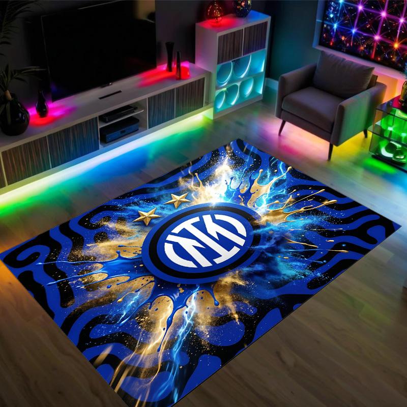 Borussia Dortmund Design Crystal Velvet Carpet Cozy Non?Slip Printed Rug For Bedroom Living Room Entrance