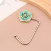 Elegant Gradient Rose Bag Purse Hook Portable Handbag Hanger Fashion Foldable Table Hook Organizer Desk Side Hooks