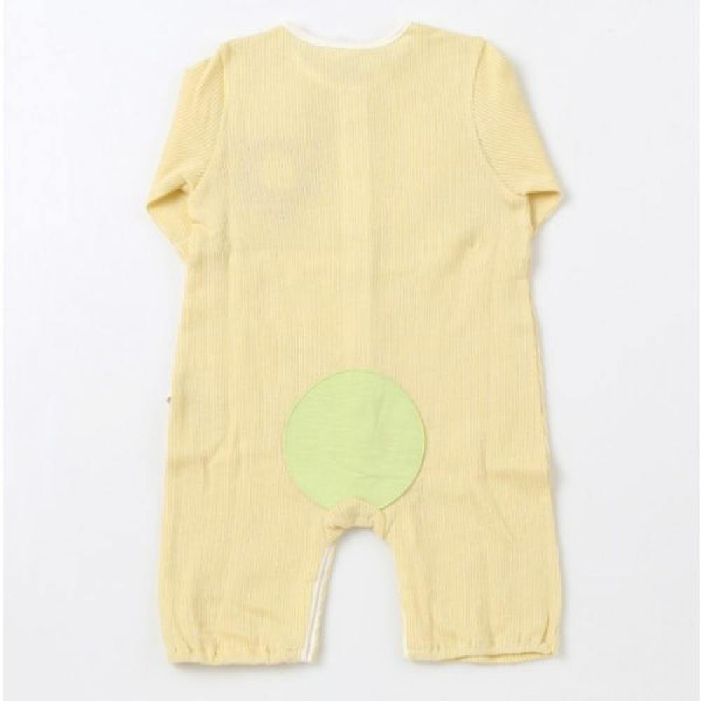 ABSORBA 2 Piece Set 7 Sleeve Romper + Bib  A11106d1 Yellow+pink 