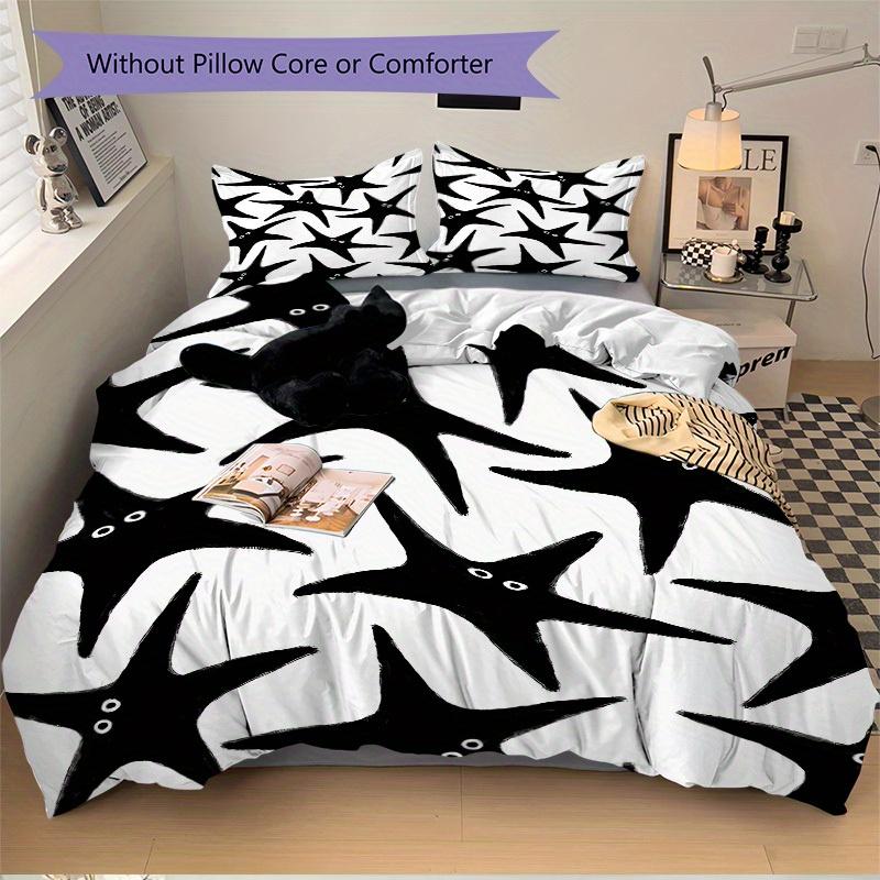 3pcs Starfish Pattern Bedding Set, Breathable and Soft, Suitable for All Seasons, Ideal for Home Use, Suitable for Bedroom Decor 21140