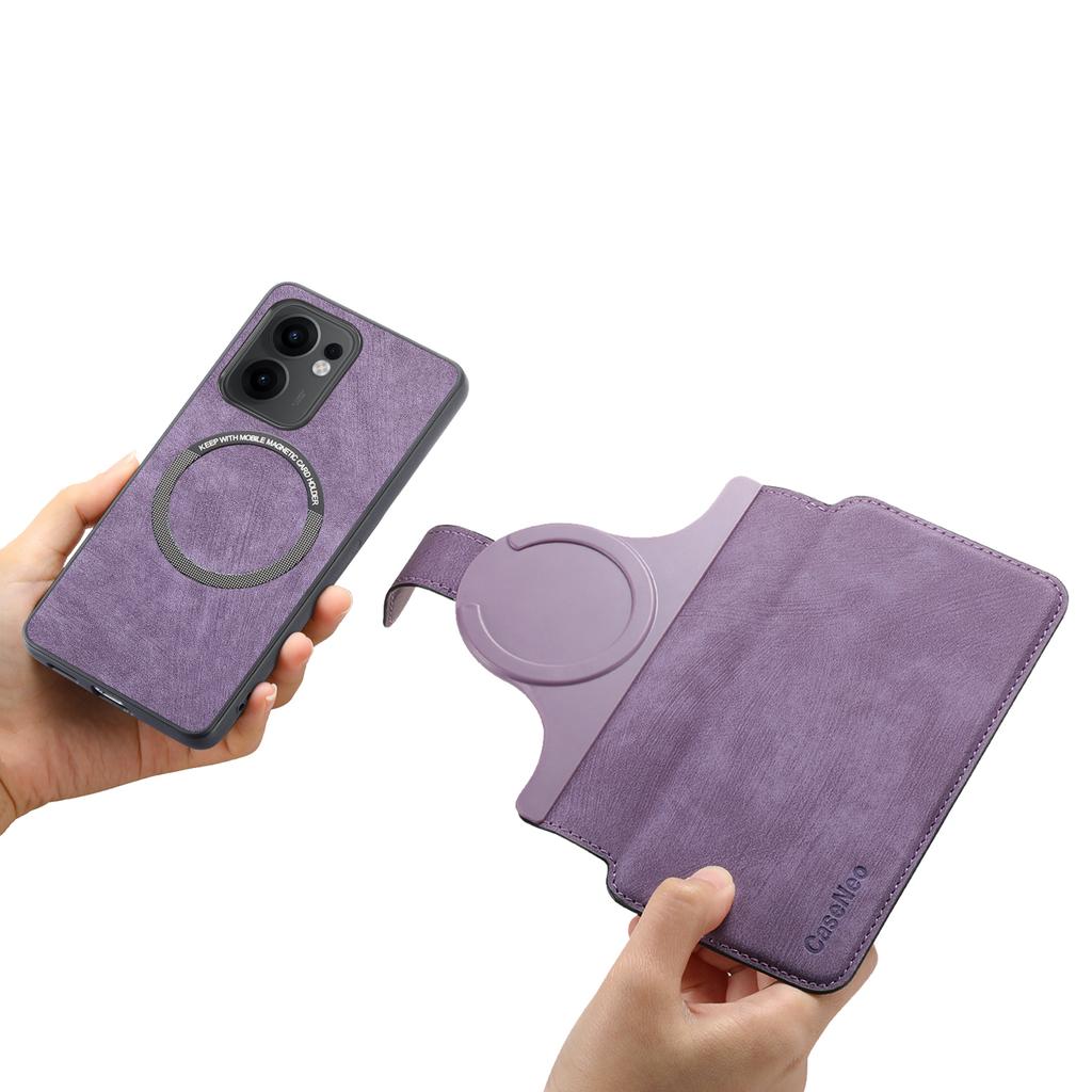 For Oppo Reno13 F 5G Magnetic Case CASENEO Detachable Leather Phone Wallet Cover