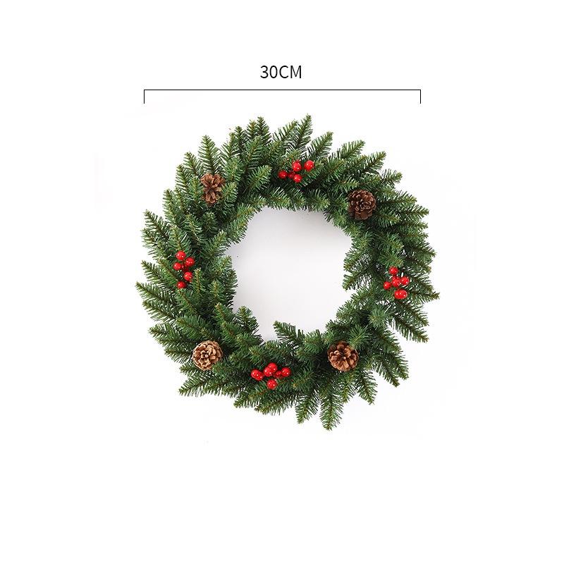 Plush Pvc 11.8-23.6in Christmas Wreath Home Decoration Xmas Gift