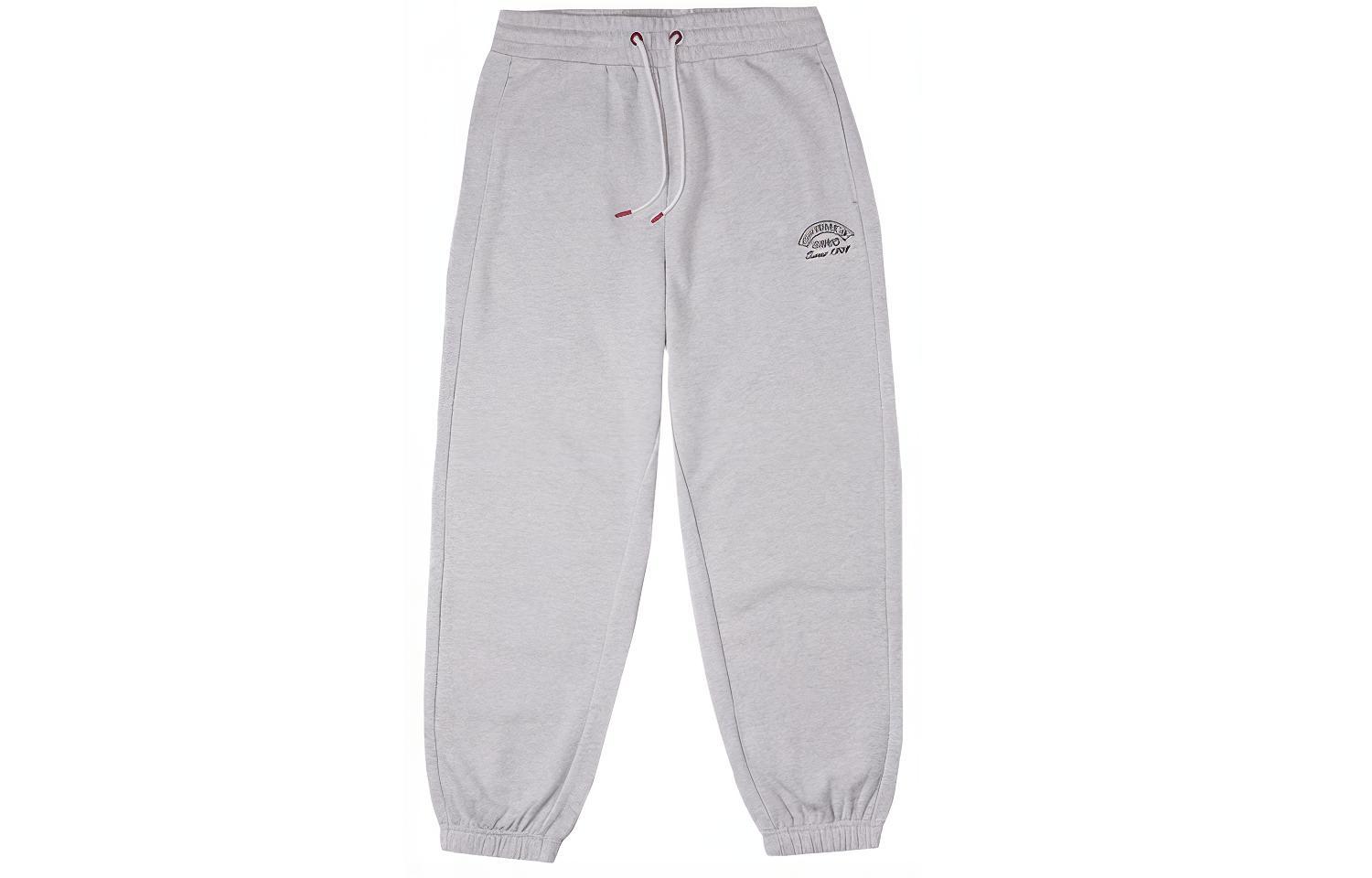 Converse Knitted Sweatpants Unisex Light Gray Moderate Cuffed Pants 10026174-A01 L