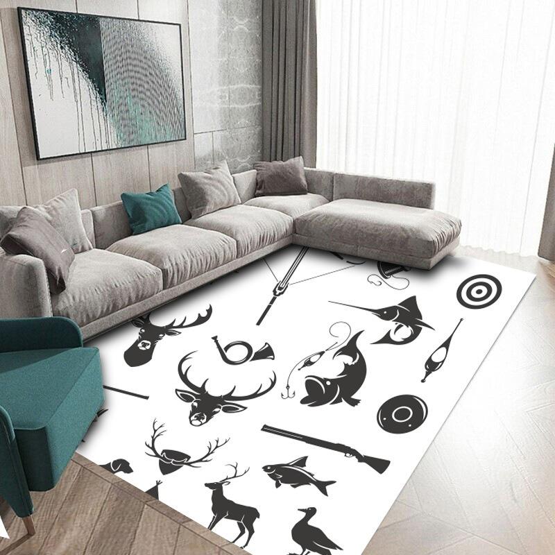Modern Living Room Bedroom Fully Carpeted Nordic Minimalist Rectangular Bedroom Coffee Table Floor Mat Bedside Carpet Fashion