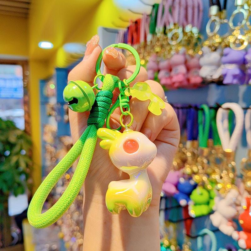 Resin Keychain With Colorful Deer Charm For Gifts And Celebrations