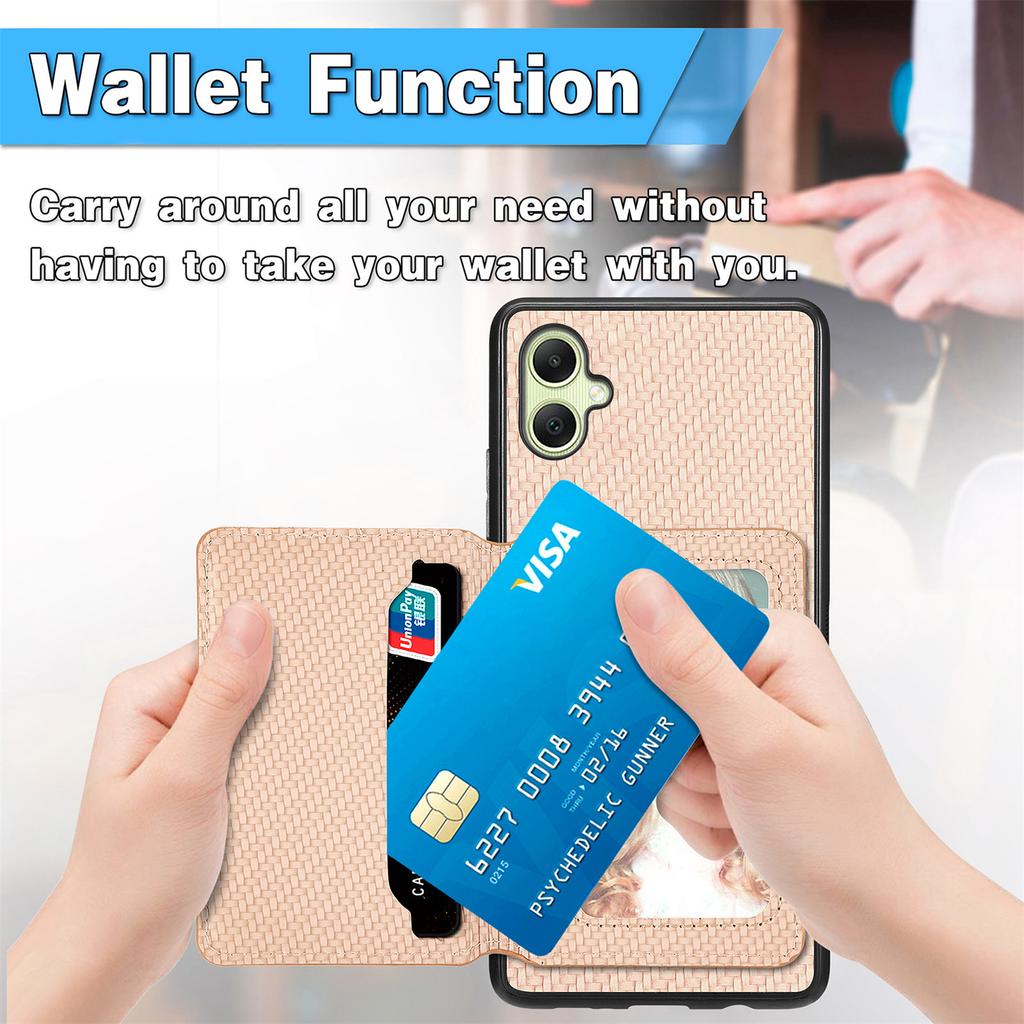 For Samsung Galaxy A05 4G Case Kickstand Card Slots Leather+PC+TPU Phone Cover
