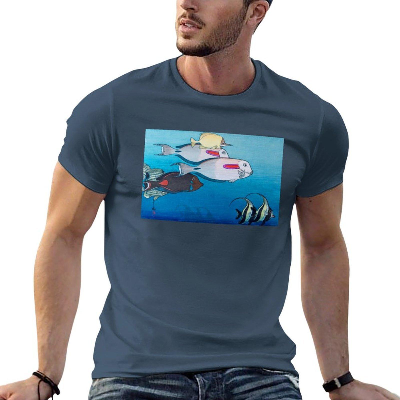Fishes Of Honolulu By Yoshida Hiroshi Tshirt Funny T Shirts Unisex Unisex Graphic T Shirt T Shirts For Unisex Graphic Funny Tshirt S