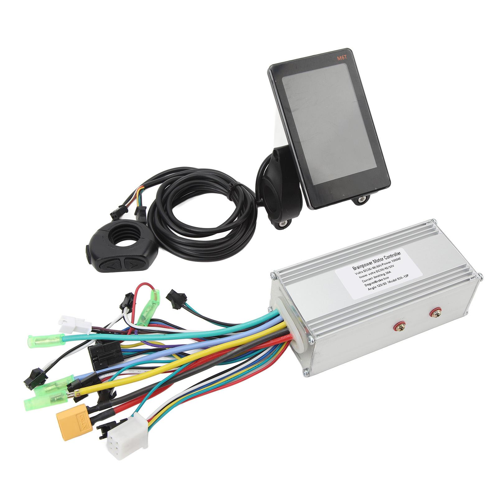 

36V 48V 60V 1000W 38A 3 Mode Sine Wave Brushless Motor Controller M6T LCD Display Kit for Electric Bike Bicycle Scooter