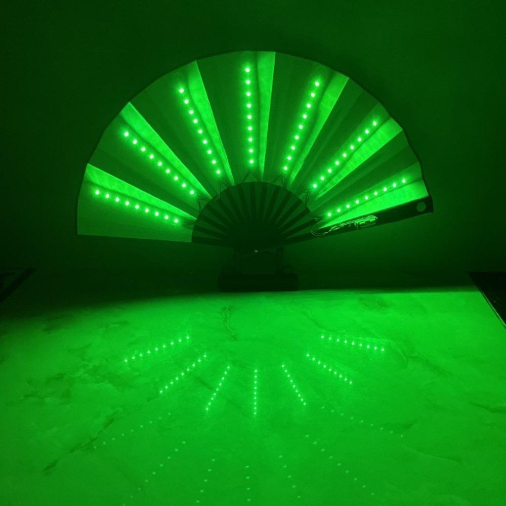 New LED Illumination Led Light Fan PVC Foldable Light Up Fan Lightweight 64cm Led Glow Fan for Line Dancing