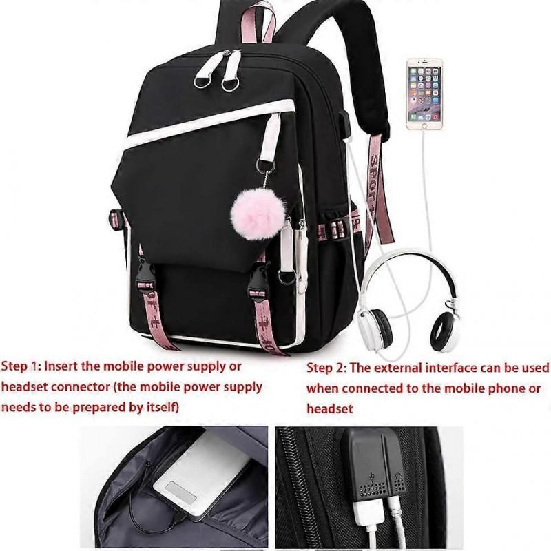 Fashion Trend Cute Cartoon Pattern Backpack for Laptop Use Anime Cosplay