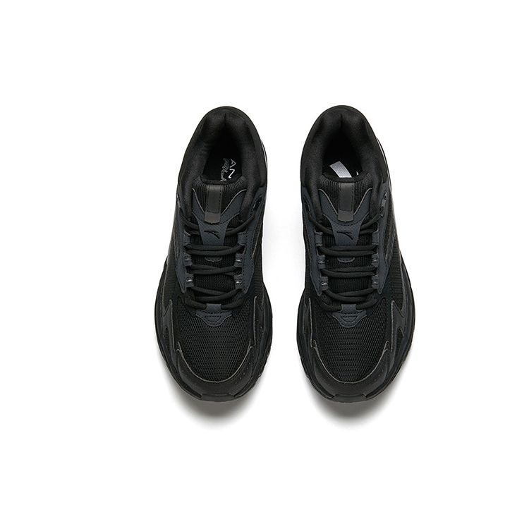 Anta AT951 Retro Sports Slip Resistant Durable Breathable Lightweight Low Top Casual Shoes Women Sneakers Black 922235596-7