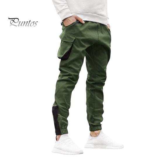 

Мужские брюки-карго с эластичной резинкой на щиколотке, свободные однотонные спортивные штаны с карманами в стиле ретро длиной до щиколотки S армия зеленый