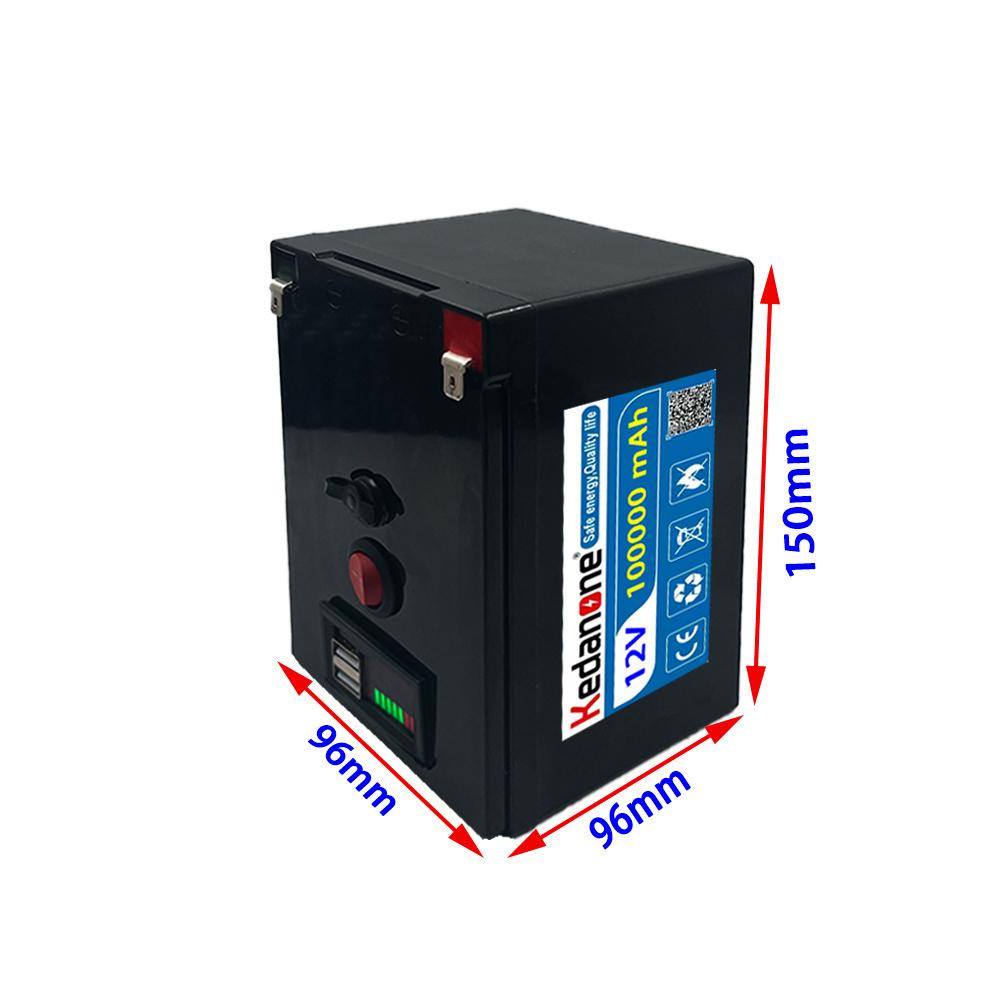 12v 100ah18650 Lithium Battery Pack 3s7p Built -In High Current Bms for Sprayers ,Carts Electric Vehicle Batterie +Charger