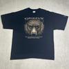 Orso Grizzly "Rugged Hunter" T-shirt Grafica Uomo XL Nero Fauna Selvatica Faccia Grande Tee