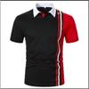 Digital 3D Printed Men'S Polo Shirt Men'S Casual Splicing Color Short Sleeve Shirt