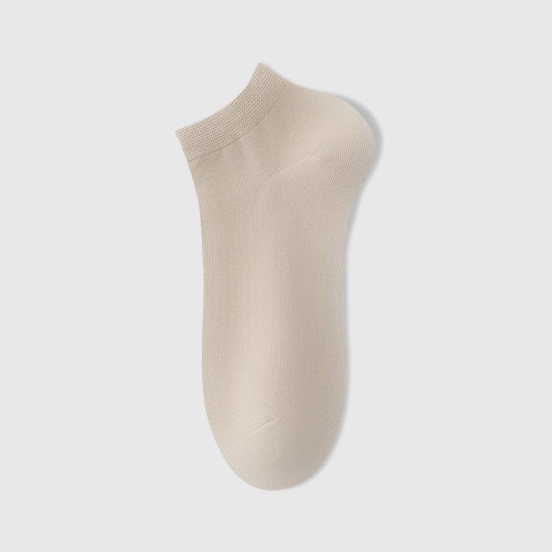 Men's Pure Cotton Thin Short Socks, Antibacterial, Deodorizing, Sweat-absorbing and Breathable Business Short Socks, Boat Socks
