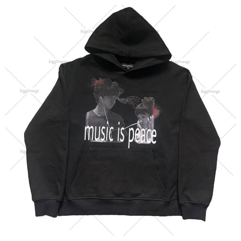 

Retro Letter Casual Oversized Black Hoodie Men 2025 American Street Hip-hop Harajuku Y2K Fashion Loose Sweatshirt Women 3XL