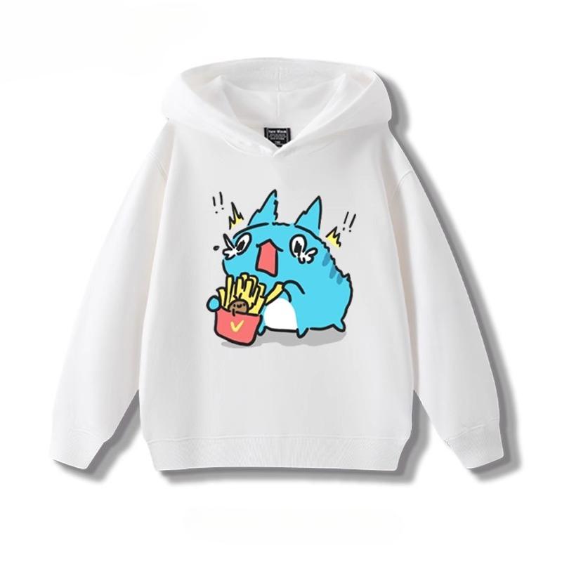 Neue lustige und schöne Kleidung mit Bugcat Capoo Emoji-Aufdruck für Kinder, modischer warmer Hoodie für Herbst und Winter für Jungen und Mädchen