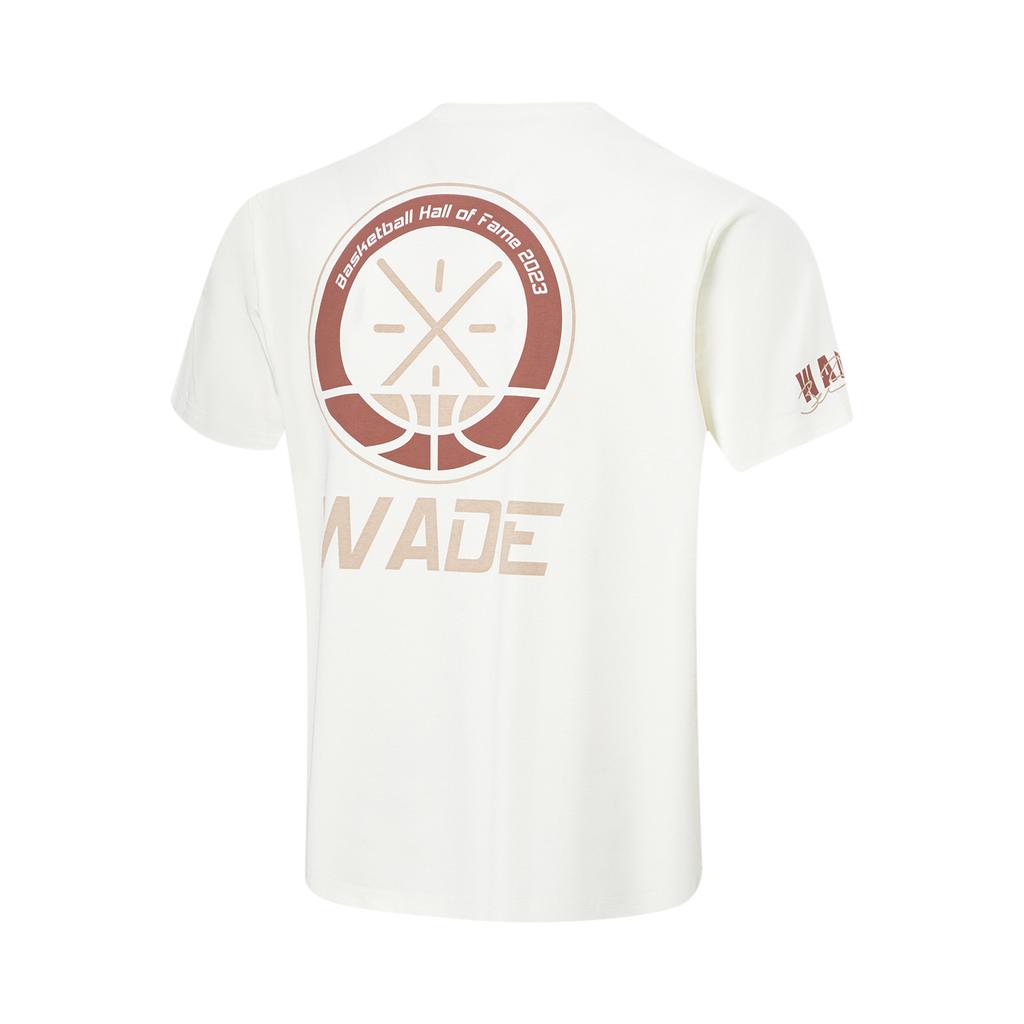 Li-Ning Wade Hall Of Fame Series Comfort Pullover Sport T-Shirt Unisex Tops Off-White AHST939-3