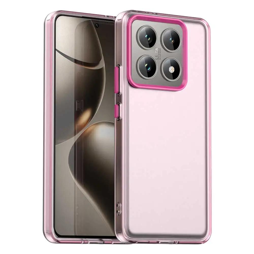 

New Color Matte Translucent Case for Xiaomi 14T Pro Coque Frosted Shockproof Cover For Redmi Note 13 Pro plus 4G 5G 14C A3 Case For Xiaomi 14T красный