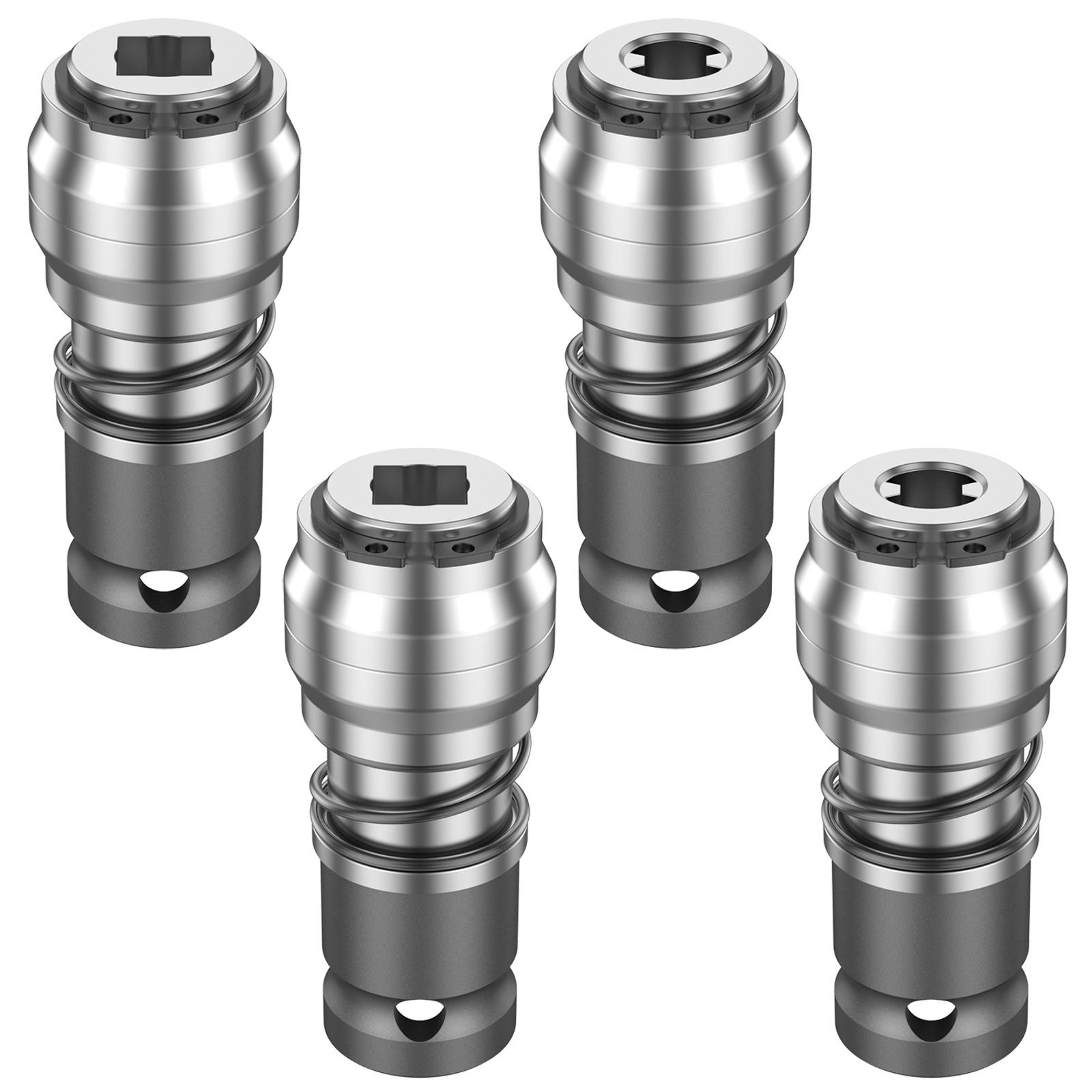 

4 шт. Адаптер для электрического ключа и электрического молотка с квадратными и круглыми отверстиями, переходник для гнезда, переходная головка для патрона