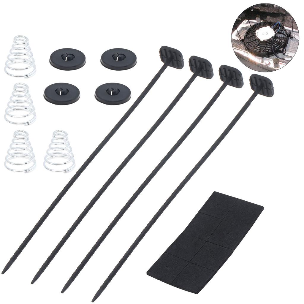 Uniwersalny 12V Wytrzymały Nylonowy Elektryczny Wentylator Chłodnicy Chłodnica Skrzyni Biegów Zestaw Montażowy Części Zamienne