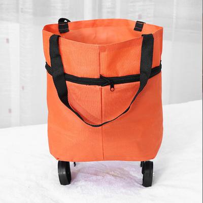 Bolsa para carrito de compras, soporte de metal portátil, tela Oxford, gran capacidad de carga, almacenamiento