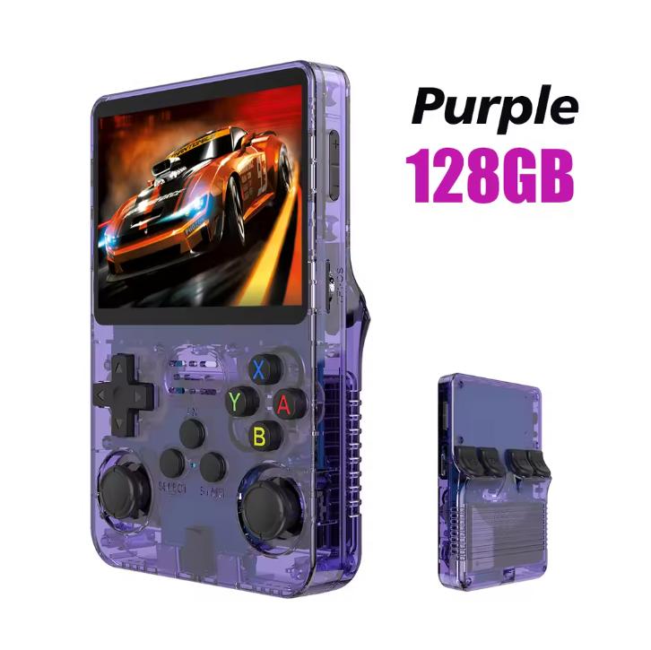 

128G R36S Retro Handheld Video Game Console Linux System 3.5 Inch IPS Screen R35s Pro Portable Pocket Video Player 64GB Games