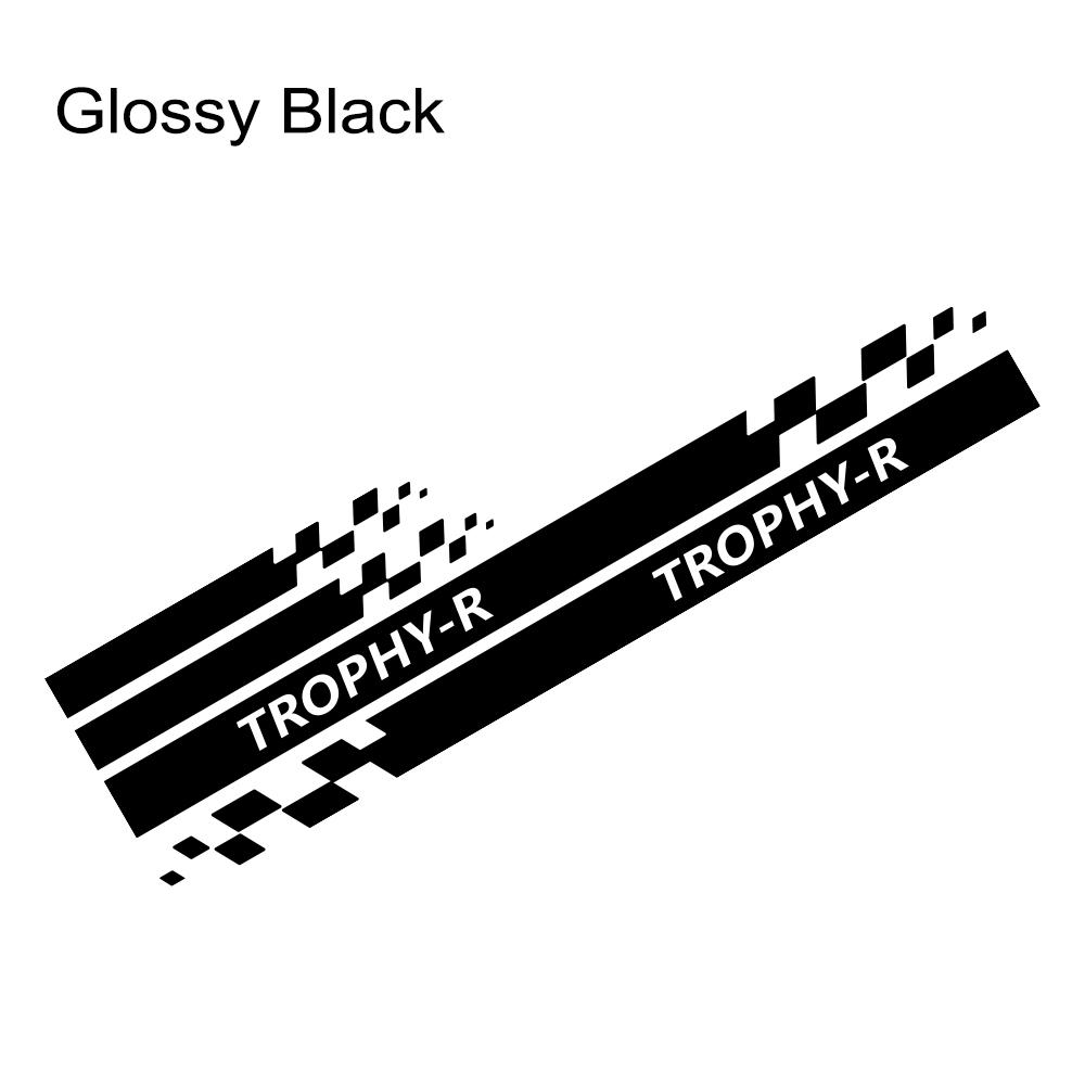 

4Pcs Car Hood Side Skirt Kit Stickers For Renault Clio RS R.S. Trophy-R Racing Stripe Style Vinyl Decals Auto Tuning Accessories For Clio
