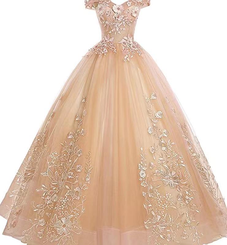 Colored Yarn Student Art Puffy Skirt 2025: New Style Host Evening & Performance Dress for Women