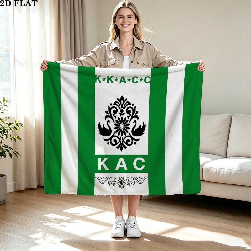 KAC kenitra athletic club Print Flannel Blanket High Quality Warm Comfortable Cover for All Seasons Perfect for Gifts Home Decor