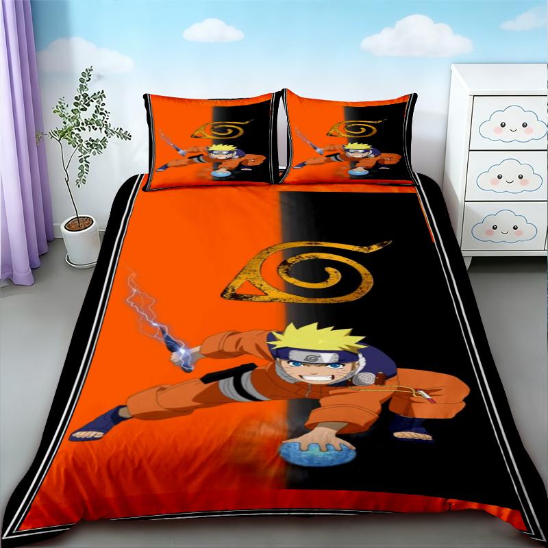 Boys 3pcs Duvet Cover Anime Cartoon Bedding Set Quilt Cover Twin Full Single Size Teens Bedroom Dormitory Home Decor