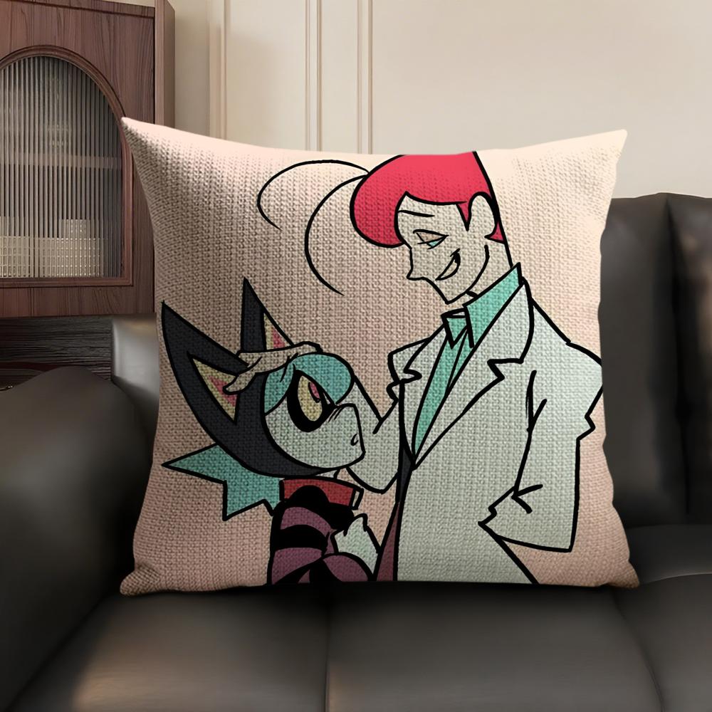 Psychocuties Psycho-Cuties Cartoon Pillow Case Double-Sided Printing Short Plush Sofa Cushion Cover Bedroom Bedside Pillow