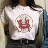 Summer Tshirt Female Tee Skull Cat Print Women Tshirt Punk Dark Grunge Streetwear Ladies Gothic Top Tshirts Harajuku Clothes Y2K